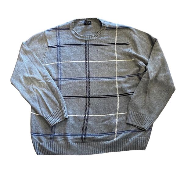 Dockers Mens XLTall Gray 100% Cotton Crewneck Sweater - Picture 1 of 4